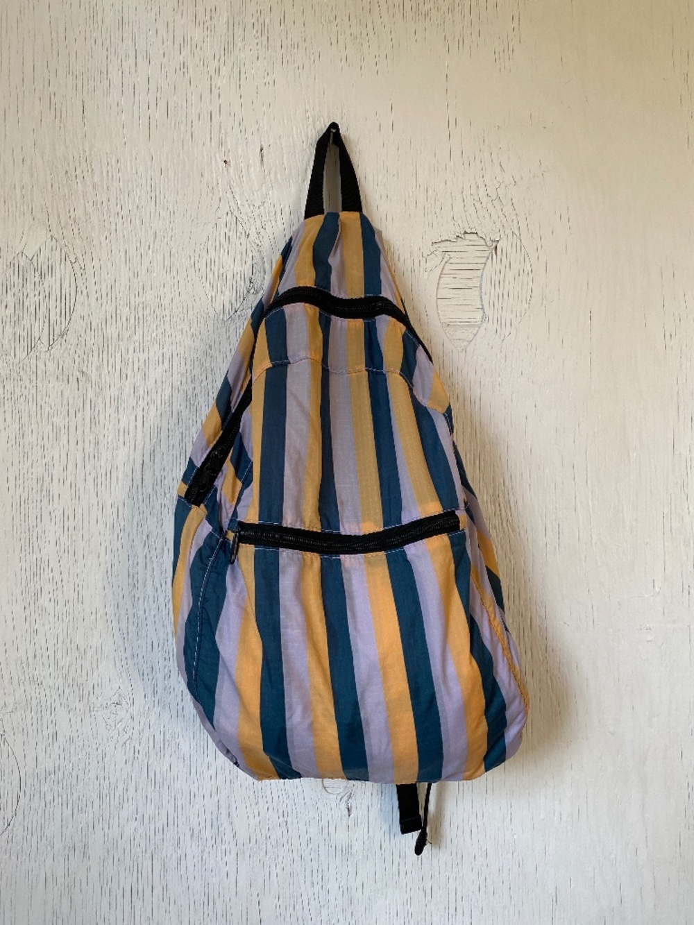 Baggu packable nylon striped backpack